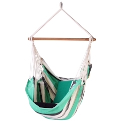 Relaxa Mint Hanging chair cotton green white by MacaMex MA-11401 color grün