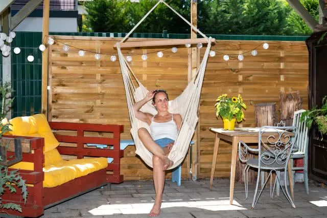 wetterfester grosser outdoor Hängesessel weiss gefüttert wetterfester grosser outdoor Hängesessel weiss gefüttert